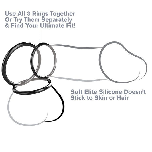 FANTASY C-RINGZ - SET OF 3 SILICONE STAMINA RINGS