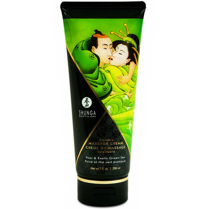SHUNGA - CREMA DA MASSAGGIO PERA E TÈ VERDE 200 ML - SHUNGA MASSAGE CREAM | Lingerie Harness Boutique