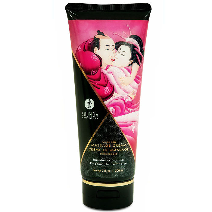 SHUNGA - CREMA DA MASSAGGIO AL LAMPONE 200 ML - SHUNGA MASSAGE CREAM | Lingerie Harness Boutique