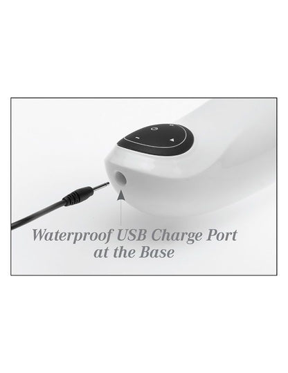 EXTREME TOYZ - PDX MEGA BATOR USB MASTURBATORE MASCHIO VAGINA BIANCO - EXTREME TOYZ | Lingerie Harness Boutique