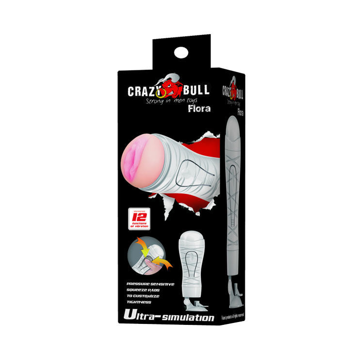 CRAZY BULL - MASTURBATORE VAGINA RICARICABILE FLORA - CRAZY BULL | Lingerie Harness Boutique