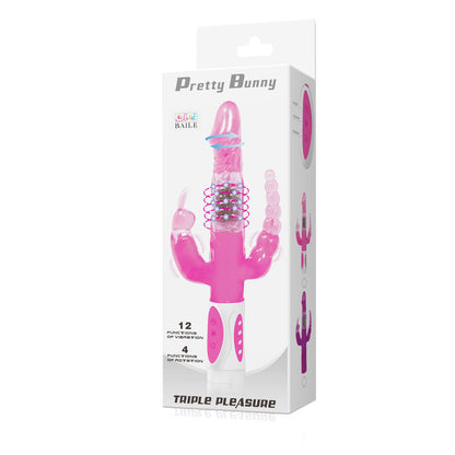 BAILE - PRETTY BUNNY TRIPLO VIBRATORE ROTATORE - BAILE ROTATIONS | Lingerie Harness Boutique