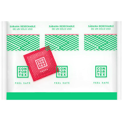 CONFORTEX - LENZUOLA IGIENICA MONOUSO , SACCA SINGOLA + PRESERVATIVO FRAGOLA - CONFORTEX | Lingerie Harness Boutique