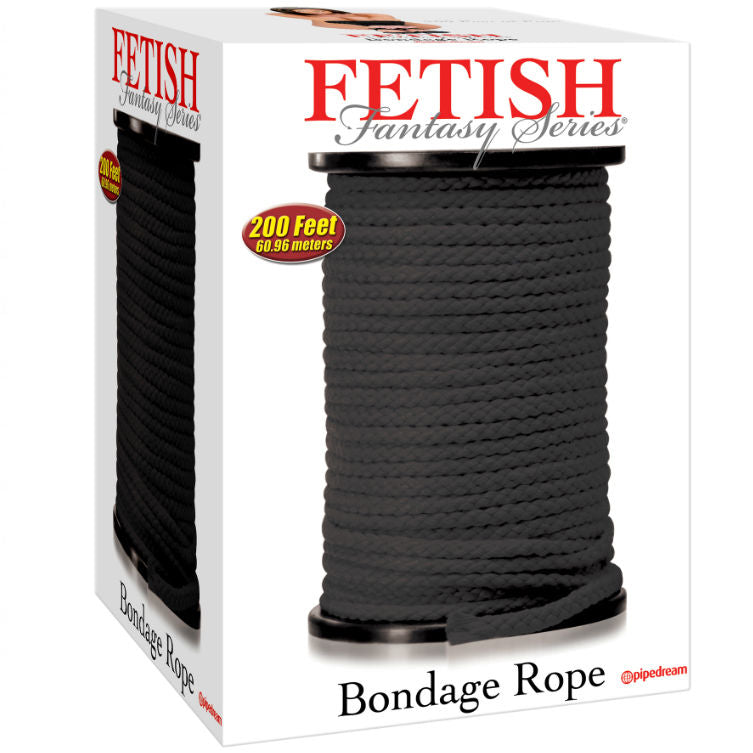 FETISH FANTASY SERIES - BONDAGE ROPE BLACK SERIES 60.96 METERS