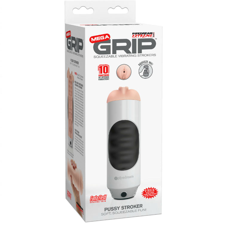 EXTREME TOYZ - VIBRATORE MASTURBATORE VAGINA PIPEDREAM MEGA GRIP - EXTREME TOYZ | Lingerie Harness Boutique