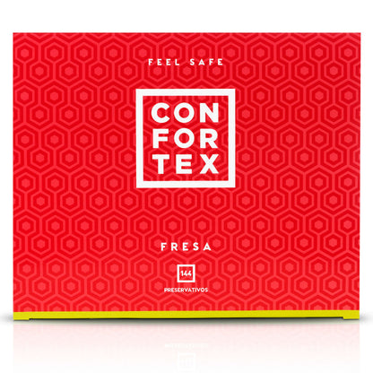 CONFORTEX - STRAWBERRY CONDOM 144 UNITS