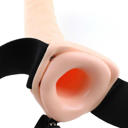 FETISH FANTASY SERIES - 19 CM STRAP-ON CAVO VIBRANTE MARRONE - FETISH FANTASY SERIES | Lingerie Harness Boutique
