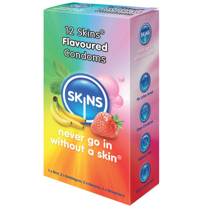 SKINS - CONDOM SKINS FLAVOURS 12 PACK