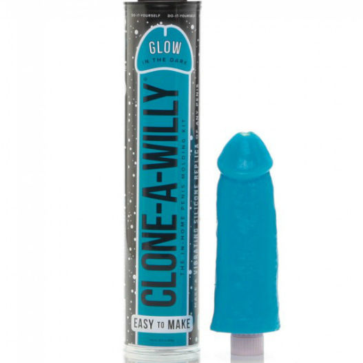 CLONE A WILLY - BLUE LUMINESCENT PENIS CLONER WITH VIBRATOR