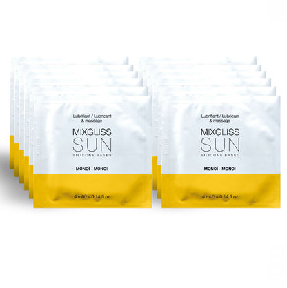 MIXGLISS - LUBRIFICANTE A BASE SILICONE AROMA MONOI 12 MONODOSE 4ML - MIXGLISS | Lingerie Harness Boutique
