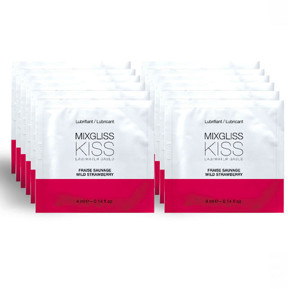 MIXGLISS - LUBRIFICANTE A BASE ACQUA GUSTO FRAGOLA 12 MONODOSE 4 ML - MIXGLISS | Lingerie Harness Boutique