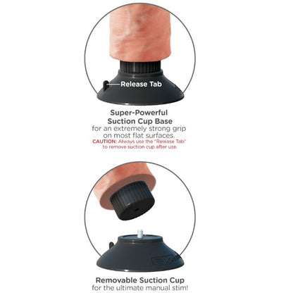 KING COCK - DILDO VIBRATORE 15.24 CM NATURALE - KING COCK | Lingerie Harness Boutique