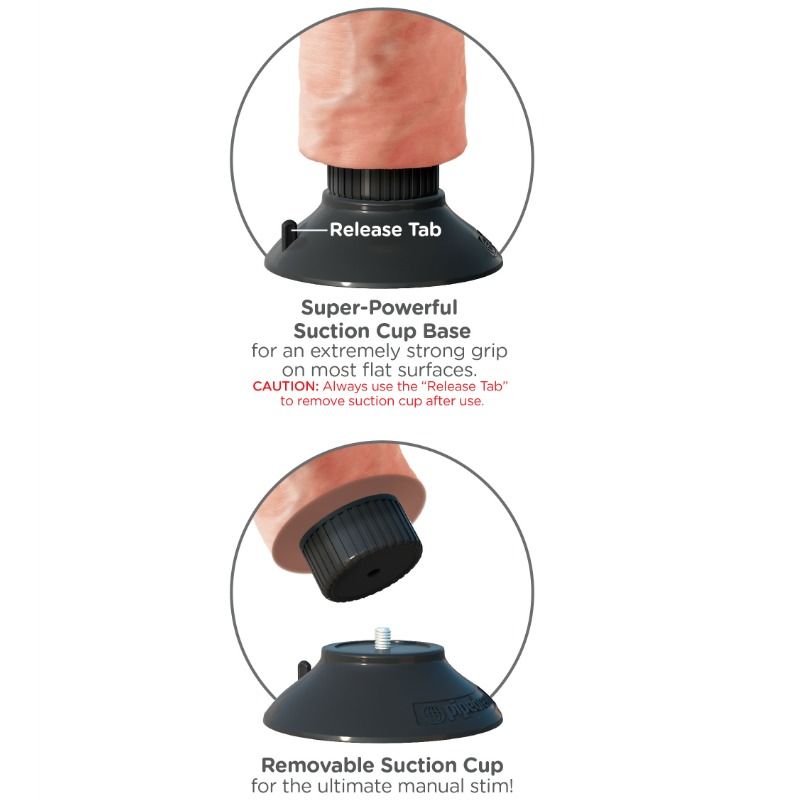 KING COCK - DILDO VIBRATORE 15.24 CM NATURALE - KING COCK | Lingerie Harness Boutique