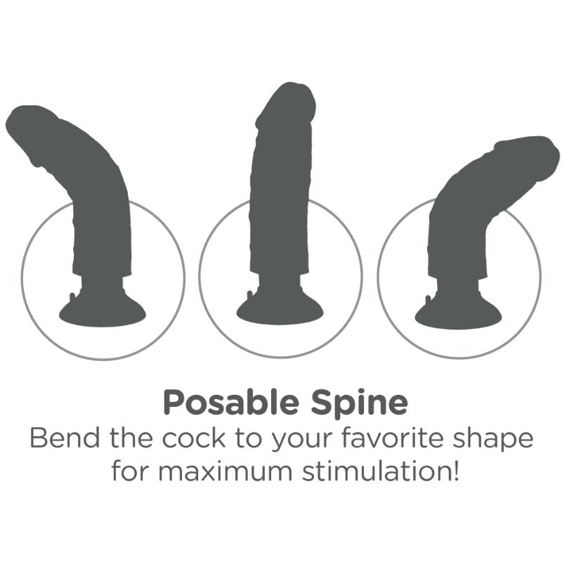 KING COCK - DILDO VIBRATORE 15.24 CM NATURALE - KING COCK | Lingerie Harness Boutique