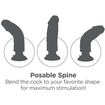 KING COCK - DILDO VIBRATORE 15.24 CM NATURALE - KING COCK | Lingerie Harness Boutique