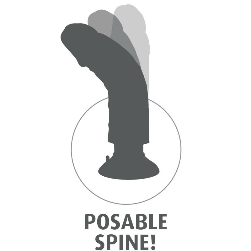 KING COCK - DILDO VIBRATORE 15.24 CM NATURALE - KING COCK | Lingerie Harness Boutique