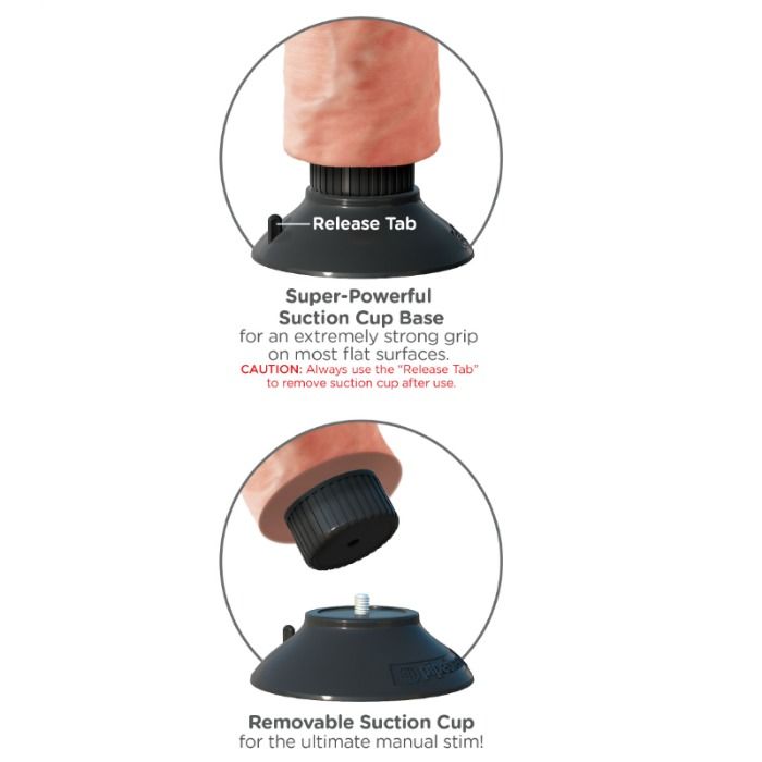 KING COCK - DILDO VIBRATORE 17.78 CM NATURALE - KING COCK | Lingerie Harness Boutique