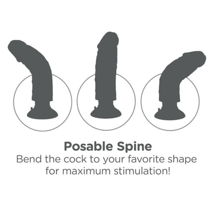 KING COCK - DILDO VIBRATORE 20.32 CM NATURALE - KING COCK | Lingerie Harness Boutique