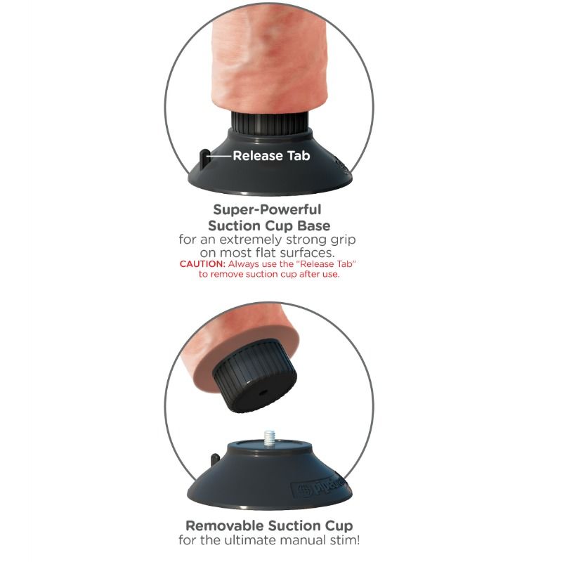 KING COCK - DILDO VIBRATORE 23 CM NATURALE - KING COCK | Lingerie Harness Boutique