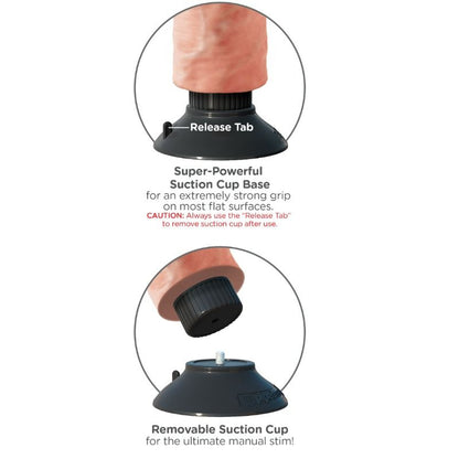 KING COCK - DILDO VIBRATORE 23 CM NATURALE - KING COCK | Lingerie Harness Boutique