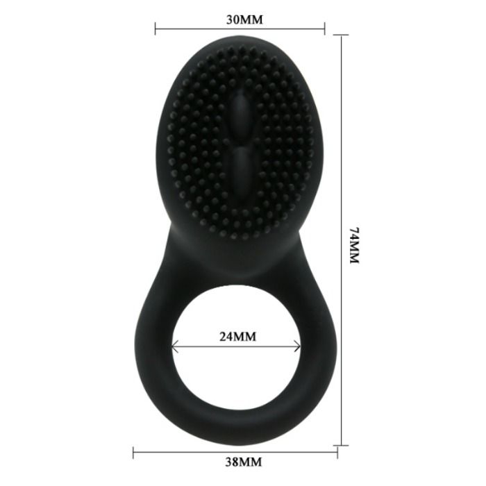 PRETTY LOVE - COBRA ANELLO VIBRATORE NERO - PRETTY LOVE MALE | Lingerie Harness Boutique