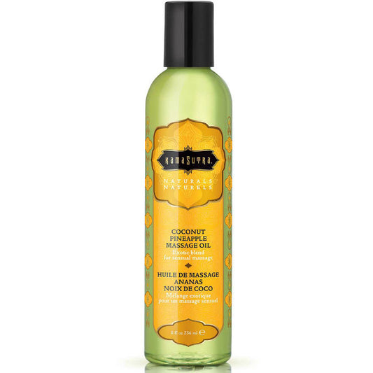 KAMASUTRA - OLIO DA MASSAGGIO NATURALS PIÑA COLADA 236ML - KAMASUTRA COSMETICS | Lingerie Harness Boutique
