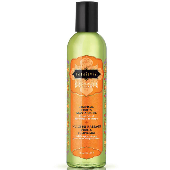 KAMASUTRA - NATURALS OLIO DA MASSAGGIO FRUTTA TROPICALE 236ML - KAMASUTRA COSMETICS | Lingerie Harness Boutique