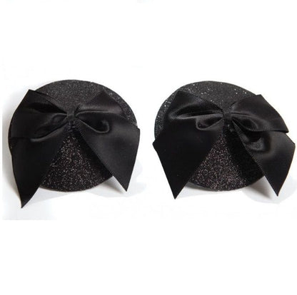 BIJOUX - BURLESQUE GLOSSY NIPPLE COVERS WITH BOW