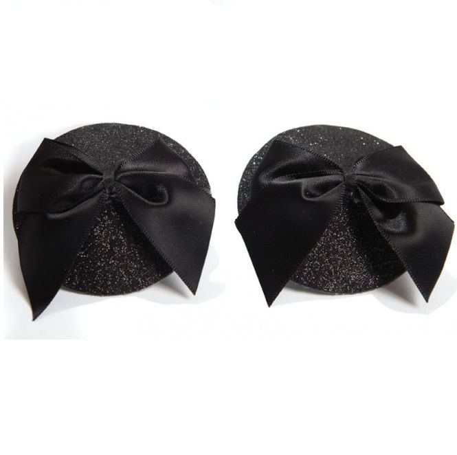 BIJOUX - COPRITEZZOLI BURLESQUE LUCIDI CON FIOCCO - BIJOUX BURLESQUE PASTIES | Lingerie Harness Boutique