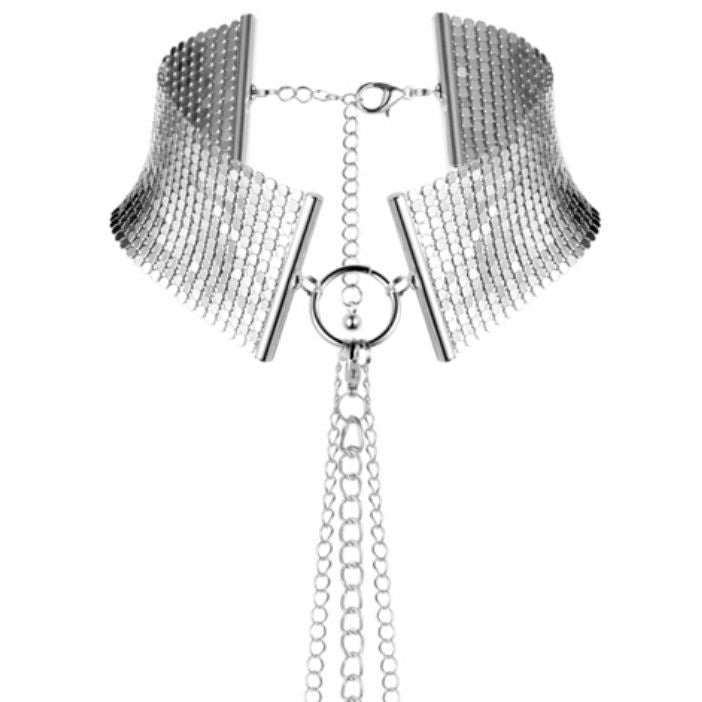 BIJOUX - DÉSIR MÉTALLIQUE SILVER METAL NECKLACE