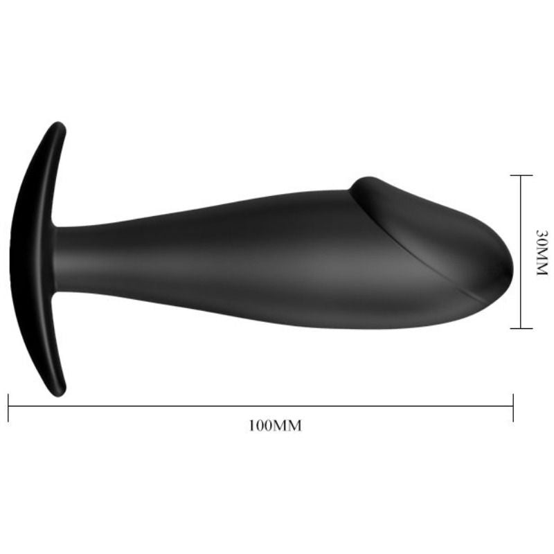 PRETTY LOVE - PLUG ANALE IN SILICONE PER PENE NERO - PRETTY LOVE BOTTOM | Lingerie Harness Boutique