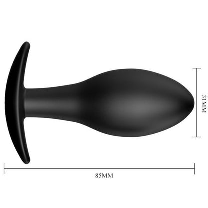 PRETTY LOVE - 8.5 CM BLACK SILICONE ANCHOR BUTT PLUG