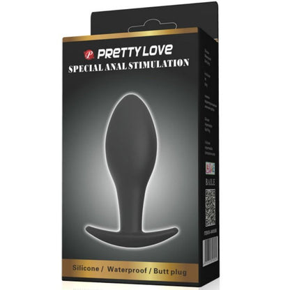 PRETTY LOVE - PLUG ANALE ANCORANTE IN SILICONE 8.5 CM NERO - PRETTY LOVE BOTTOM | Lingerie Harness Boutique