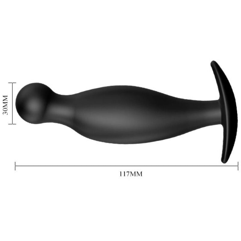 PRETTY LOVE - PLUG ANALE IN SILICONE 11.7 CM NERO - PRETTY LOVE BOTTOM | Lingerie Harness Boutique