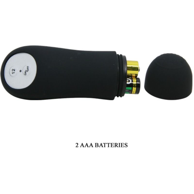 PRETTY LOVE - PLUG ANALE IN SILICONE FORMA DEL PENE E 12 MODALIT DI VIBRAZIONE NERO - PRETTY LOVE BOTTOM | Lingerie Harness Boutique