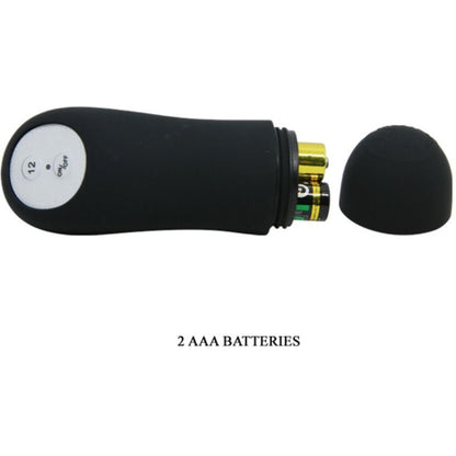 PRETTY LOVE - PLUG ANALE IN SILICONE FORMA DEL PENE E 12 MODALIT DI VIBRAZIONE NERO - PRETTY LOVE BOTTOM | Lingerie Harness Boutique