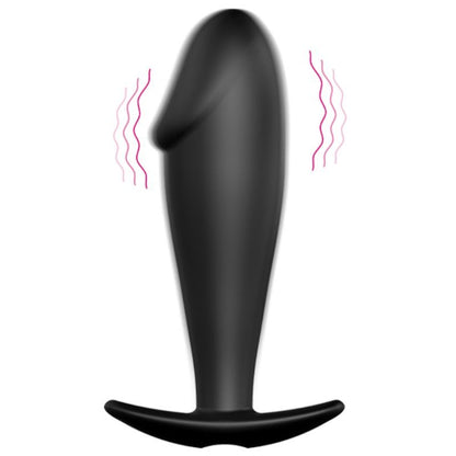 PRETTY LOVE - PLUG ANALE IN SILICONE FORMA DEL PENE E 12 MODALIT DI VIBRAZIONE NERO