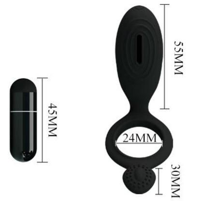 PRETTY LOVE - ETHEL ANELLO VIBRANTE CON STIMOLATORE - PRETTY LOVE MALE | Lingerie Harness Boutique