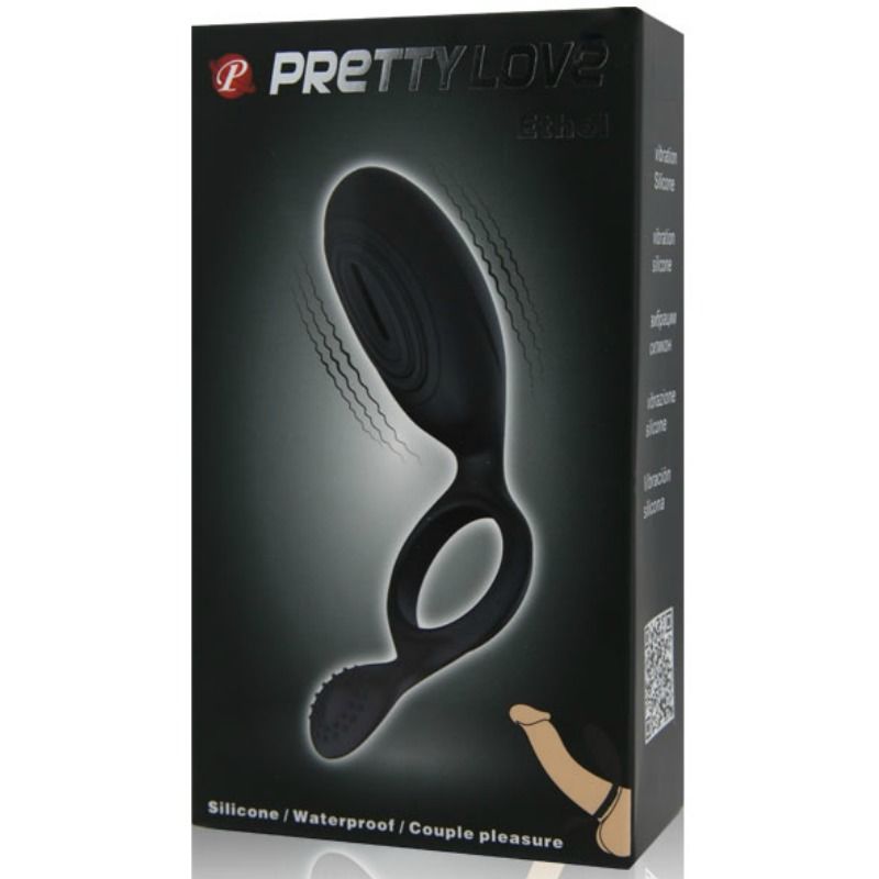 PRETTY LOVE - ETHEL ANELLO VIBRANTE CON STIMOLATORE - PRETTY LOVE MALE | Lingerie Harness Boutique