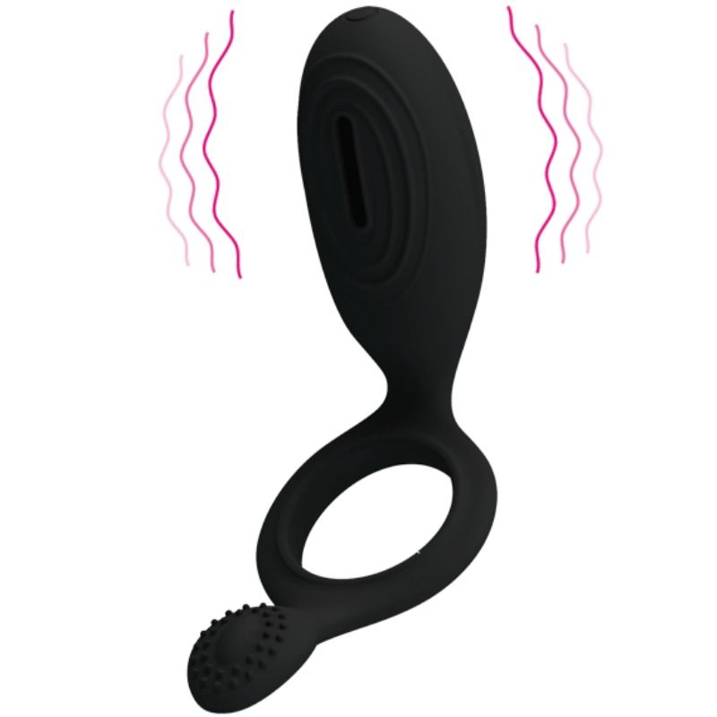 PRETTY LOVE - ETHEL ANELLO VIBRANTE CON STIMOLATORE - PRETTY LOVE MALE | Lingerie Harness Boutique