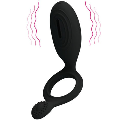 PRETTY LOVE - ETHEL ANELLO VIBRANTE CON STIMOLATORE - PRETTY LOVE MALE | Lingerie Harness Boutique