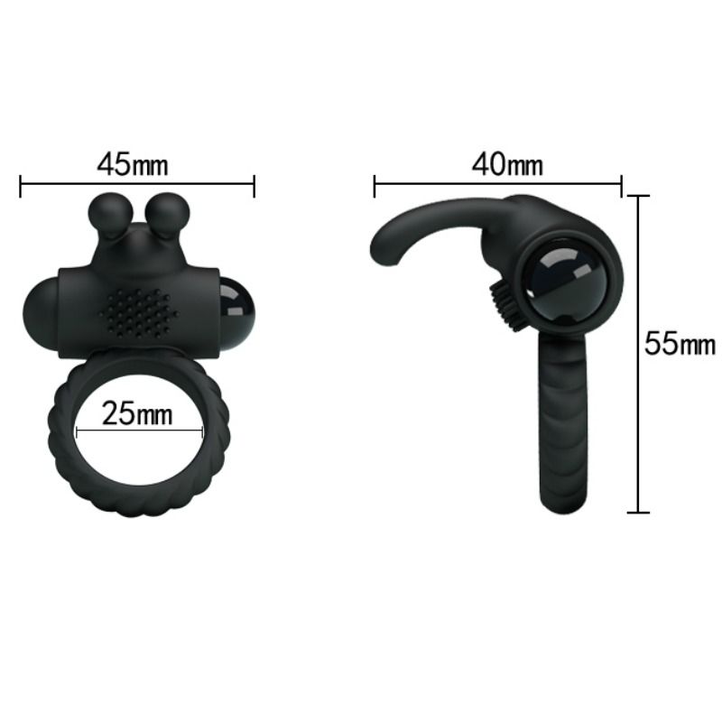 PRETTY LOVE - ANELLO VIBRANTE EUDORA CON STIMOLATORE - PRETTY LOVE MALE | Lingerie Harness Boutique