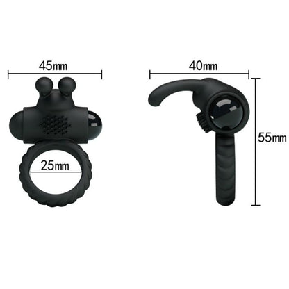 PRETTY LOVE - ANELLO VIBRANTE EUDORA CON STIMOLATORE - PRETTY LOVE MALE | Lingerie Harness Boutique