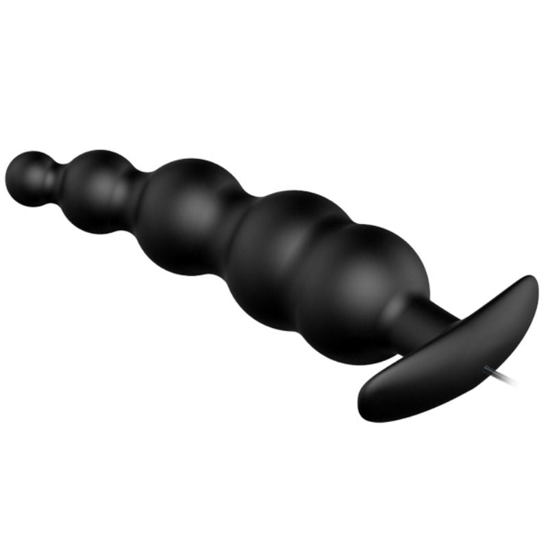 PRETTY LOVE - PLUG ANALE IN SILICONE EXTRA STIMOLAZIONE E 12 MODALIT DI VIBRAZIONE NERO - PRETTY LOVE BOTTOM | Lingerie Harness Boutique