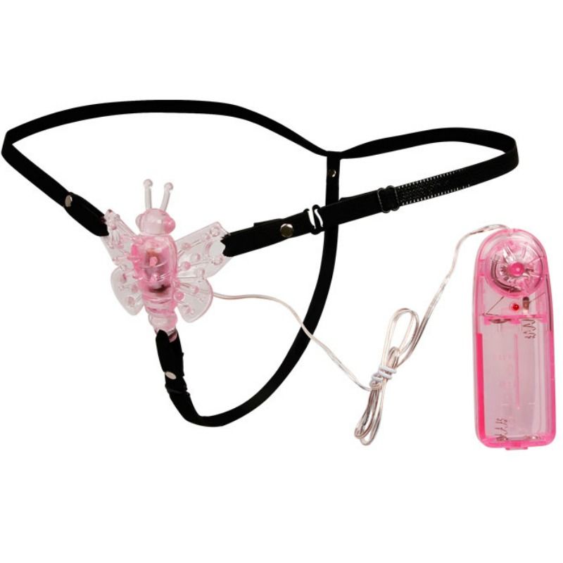 BAILE - IMBRAGATURA CON FARFALLA VIBRANTE A MULTIVELOCIT - BAILE STIMULATING | Lingerie Harness Boutique
