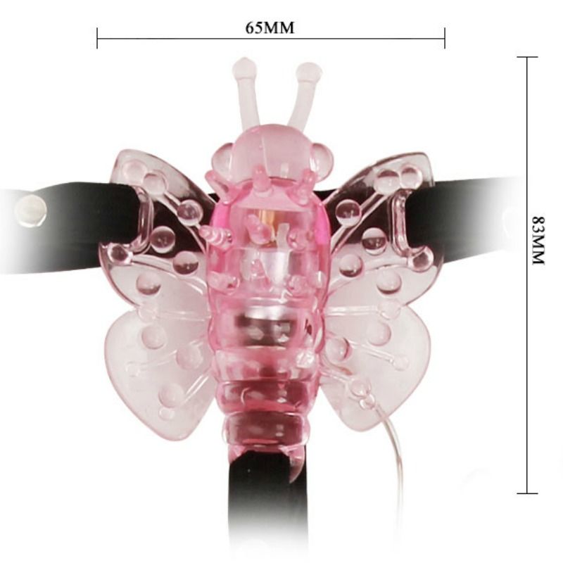 BAILE - IMBRAGATURA CON FARFALLA VIBRANTE A MULTIVELOCIT - BAILE STIMULATING | Lingerie Harness Boutique