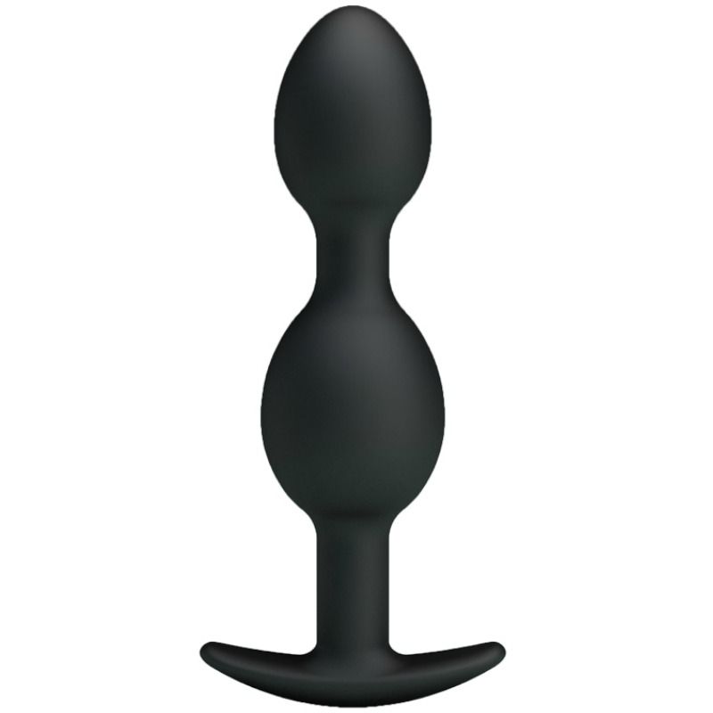 PRETTY LOVE - 12.5 CM BLACK SILICONE ANAL BALLS