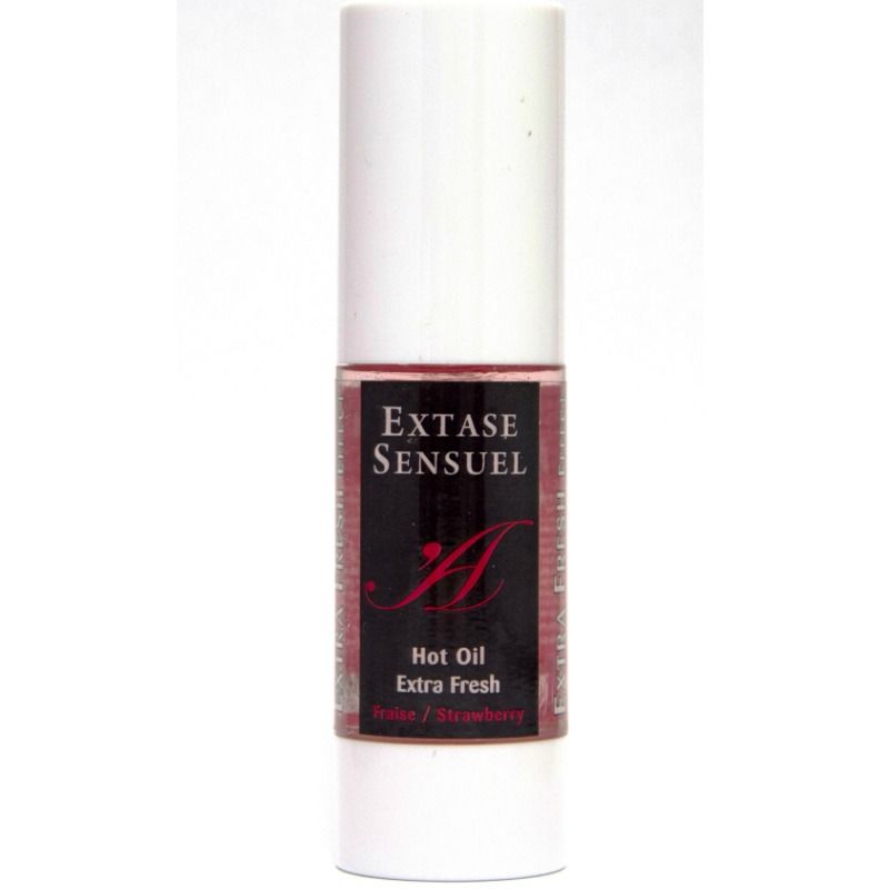 EXTASE SENSUAL - OLIO DA MASSAGGIO CON EFFETTO FRAGOLA EXTRA FRESCO 30 ML - EXTASE SENSUAL | Lingerie Harness Boutique