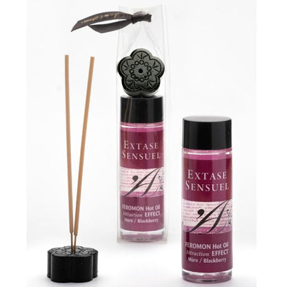 EXTASE SENSUAL - OLIO DA MASSAGGIO EFFETTO RISCALDANTE AI FEROMONI DI MORA 100 ML - EXTASE SENSUAL | Lingerie Harness Boutique