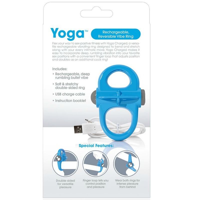 SCREAMING O - RECHARGEABLE YOGA VIBRATING RING BLUE